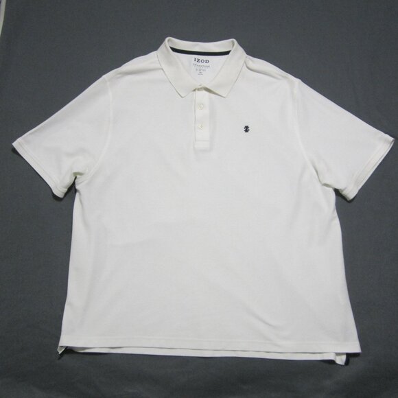 IZOD Advantage Sport Flex Polo Shirt 3XL Big & Tall Short Sleeve White - Picture 1 of 11